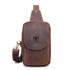 BUFF CAPTAIN 133 Men Leather Retro Shoulder Bag Diagonal Leather Bag