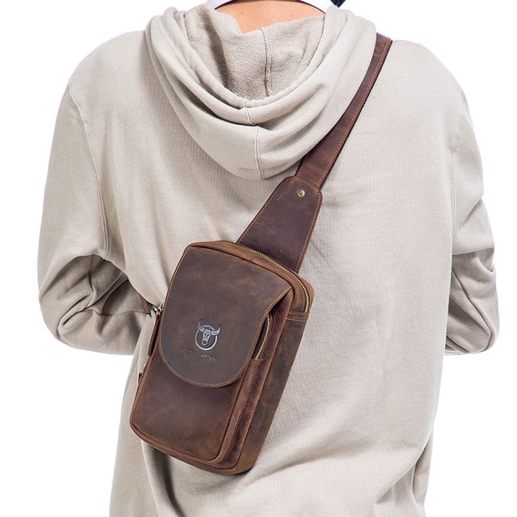 BUFF CAPTAIN 133 Men Leather Retro Shoulder Bag Diagonal Leather Bag — 133