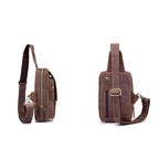 BUFF CAPTAIN 133 Men Leather Retro Shoulder Bag Diagonal Leather Bag — view 4
