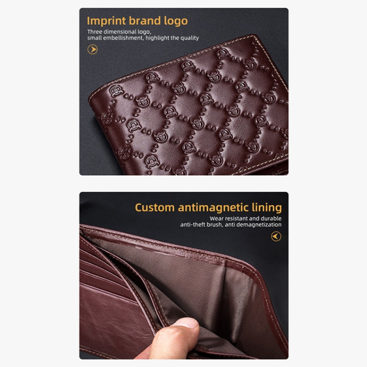 BUFF CAPTAIN 0204 Men Leather Horizontal And Vertical Wallet First-Layer Cowhide Anti-Theft Brush Card Clamp — view 12