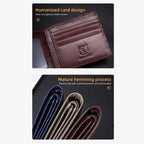 BUFF CAPTAIN 0204 Men Leather Horizontal And Vertical Wallet First-Layer Cowhide Anti-Theft Brush Card Clamp — view 13