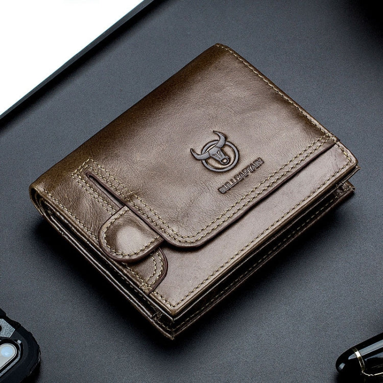 BUFF CAPTAIN 037 First-Layer Cowhide Men Leather Wallet Multi-Function Driver License Coin Purse — Black