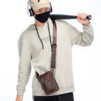 BUFF CAPTAIN 075 Men Belt Mobile Phone Waist Bag First-Layer Cowhide Multi-Function Diagonal Bag — view 8