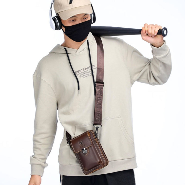 BUFF CAPTAIN 075 Men Belt Mobile Phone Waist Bag First-Layer Cowhide Multi-Function Diagonal Bag — view 8