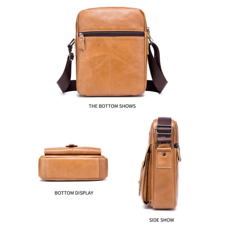 BUFF CAPTAIN 053 Men Leather Shoulder Messenger Bag First-Layer Cowhide Large Capacity Briefcase, Specification： — view 9