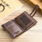 BUFF CAPTAIN 021 Leather Men Vertical Wallet Short Multi-Function Wallet — view 5