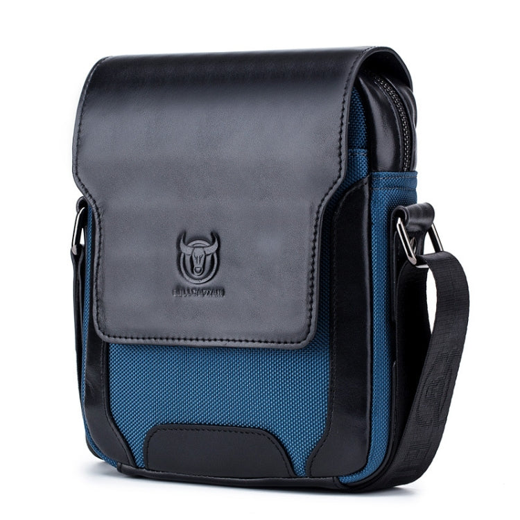 BUFF CAPTAIN 999 Men Leather Diagonal Bag First-Layer Cowhide Multi-Function Shoulder Bags — Navy Blue