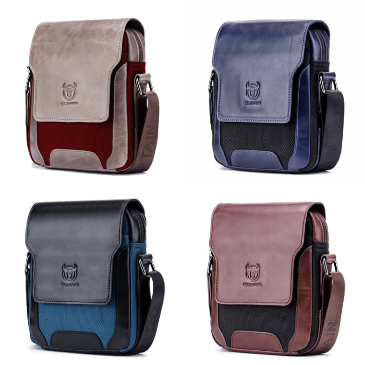 BUFF CAPTAIN 999 Men Leather Diagonal Bag First-Layer Cowhide Multi-Function Shoulder Bags — Brown