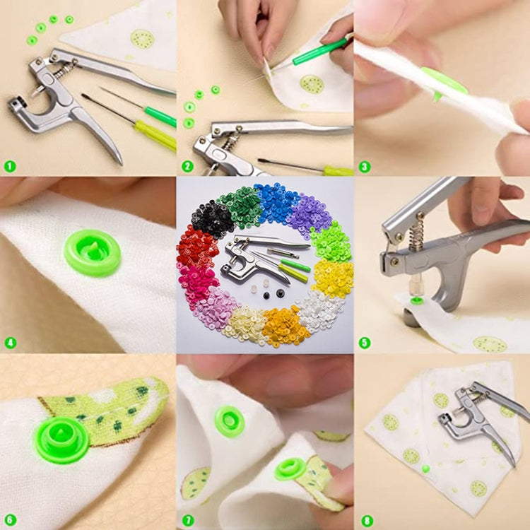Colorful Plastic Resin Children Clothes Button Hand Pressure Pliers Installation Tool