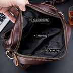 BUFF CAPTAIN 302 First-Layer Cowhide Men Casual Shoulder Bag Leather Retro Briefcase — view 6