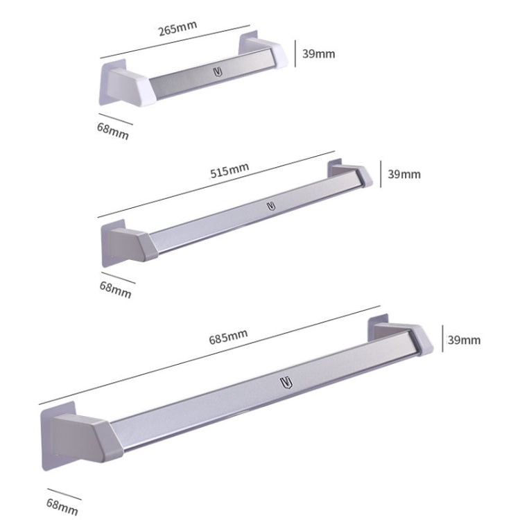 Vilscijon Aluminum Alloy Wall Hanging Shelf Bathroom Toilet Slippers Towel Rack, Colour: Short Silver — view 8