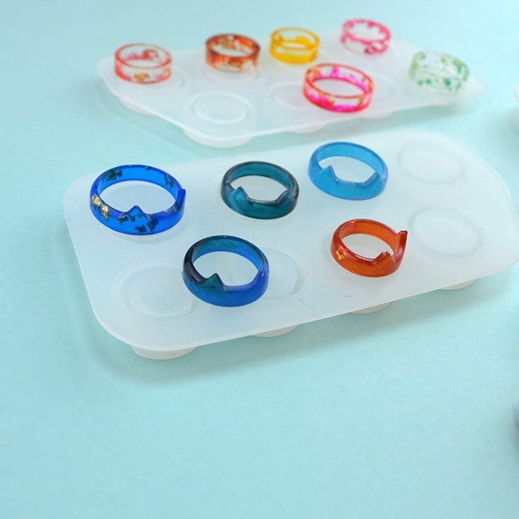 DIY Crystal Dripping Ring Pendant Silicone Mold Arc-Shaped Section Ring Mold — view 5