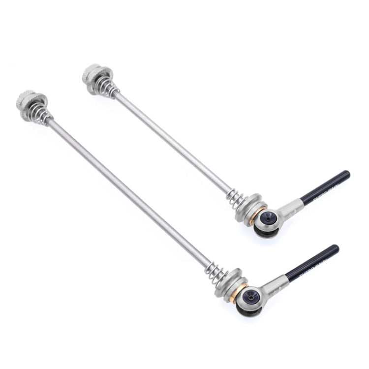 EVERDAWN Mountain Highway Bike Titanium Alloy Axis Quick Removal Rod Front And Rear Rollers Open Flower Drum Fixed Axis Trolley — 424 Black