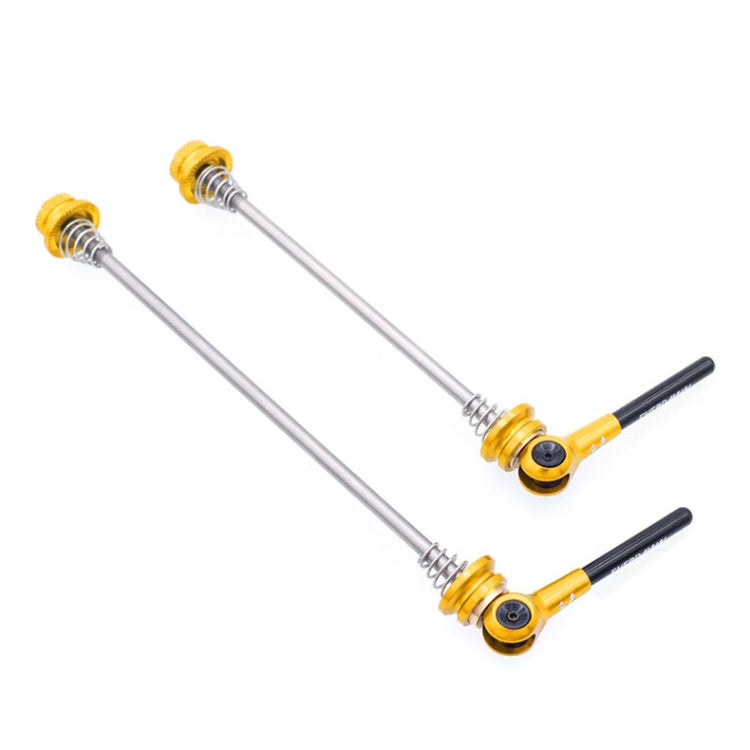 EVERDAWN Mountain Highway Bike Titanium Alloy Axis Quick Removal Rod Front And Rear Rollers Open Flower Drum Fixed Axis Trolley — 424 Titanium Color