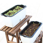 Family Balcony Rectangular Plastic Self-Absorbent Vegetable Growing Pot Flower Pot, Style: — view 8