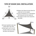 Triangle Outdoor Garden Sunshade Sail Waterproof Anti-UV Canopy, Size: 5m x 5m x 7.1m