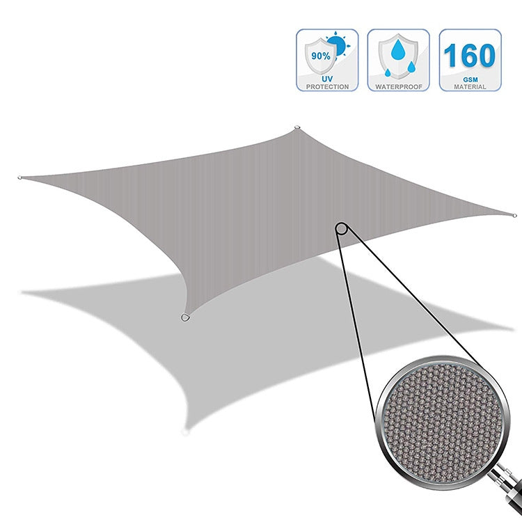 Triangle Outdoor Garden Sunshade Sail Waterproof Anti-UV Canopy, Size: 5m x 5m x 7.1m