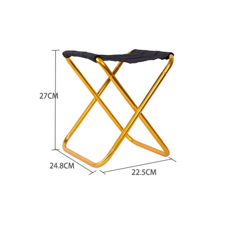 Outdoor Portable Camping Folding Chair 7075 Aluminum Alloy Fishing Barbecue Stool, Size: 24.5x22.5x27cm