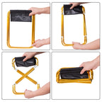 Outdoor Portable Camping Folding Chair 7075 Aluminum Alloy Fishing Barbecue Stool, Size: 24.5x22.5x27cm