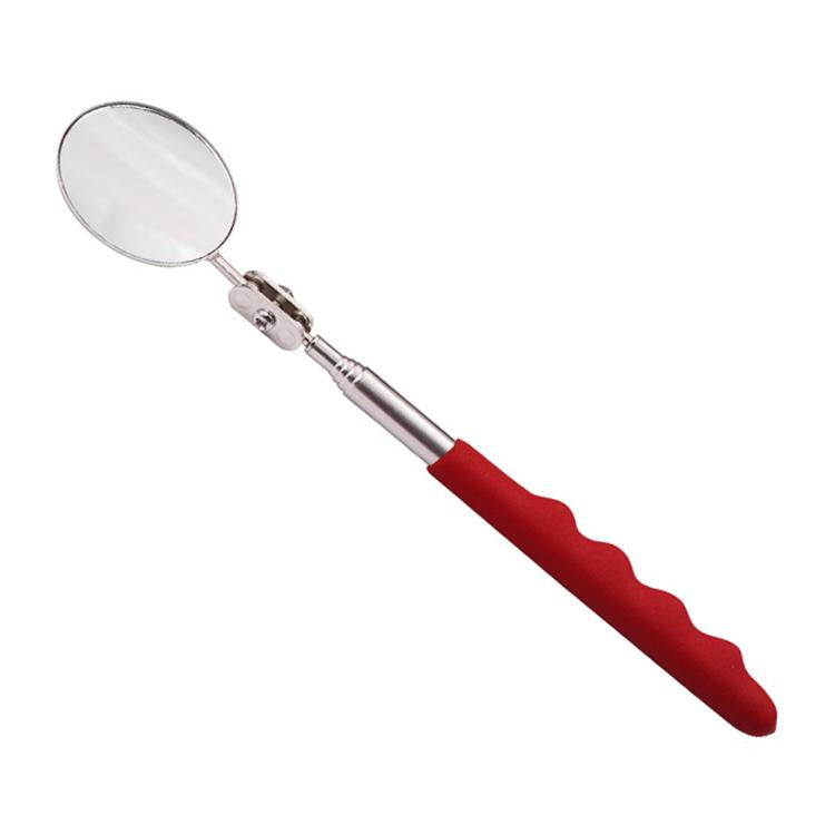 Car Repair Detection Mirror Universal Folding Telescopic Mirror Welding Chassis Inspection Mirror — Black Handle 50mm