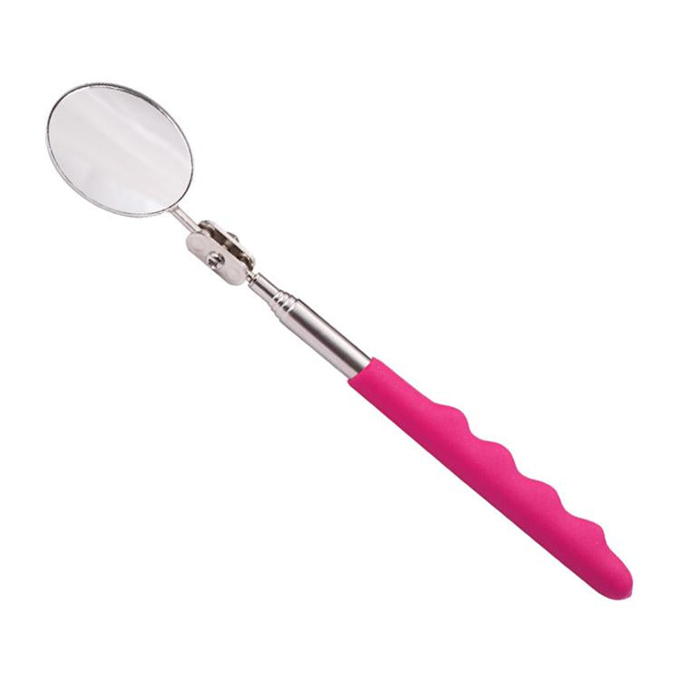 Car Repair Detection Mirror Universal Folding Telescopic Mirror Welding Chassis Inspection Mirror — Purple Handle 50mm