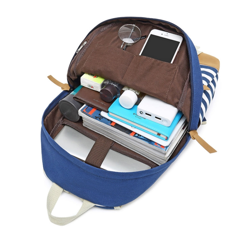 3 PCS/Set Canvas Leisure Backpack Large Capacity Printed School Bag — view 7