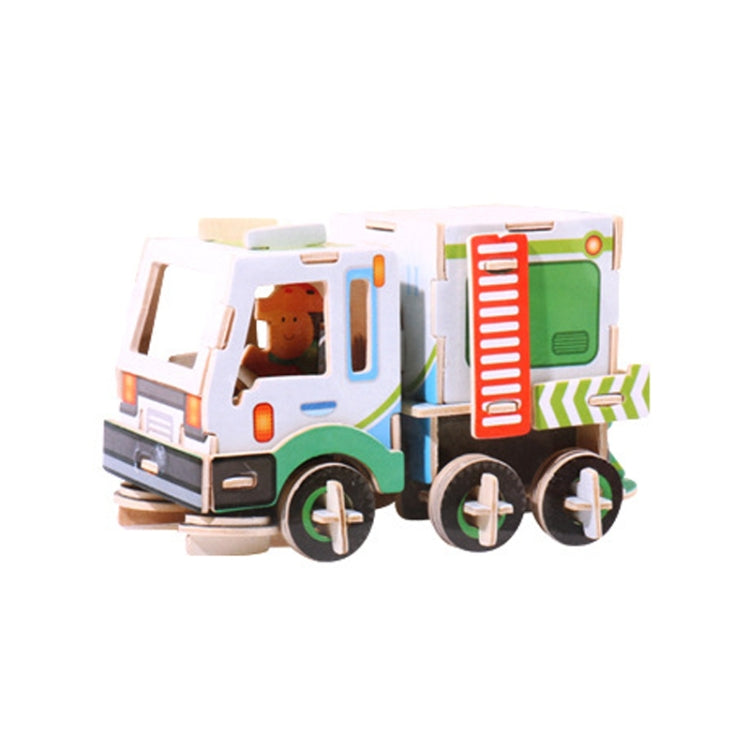 3 PCS 512 Children Wooden Assembled Car Engineering Vehicle Excavator Assembling Toy — Cleaners