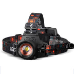 T40 P50 Lamp Beads Headlight USB Rechargeable Zoom Outdoor Strong Headlight, Specification: