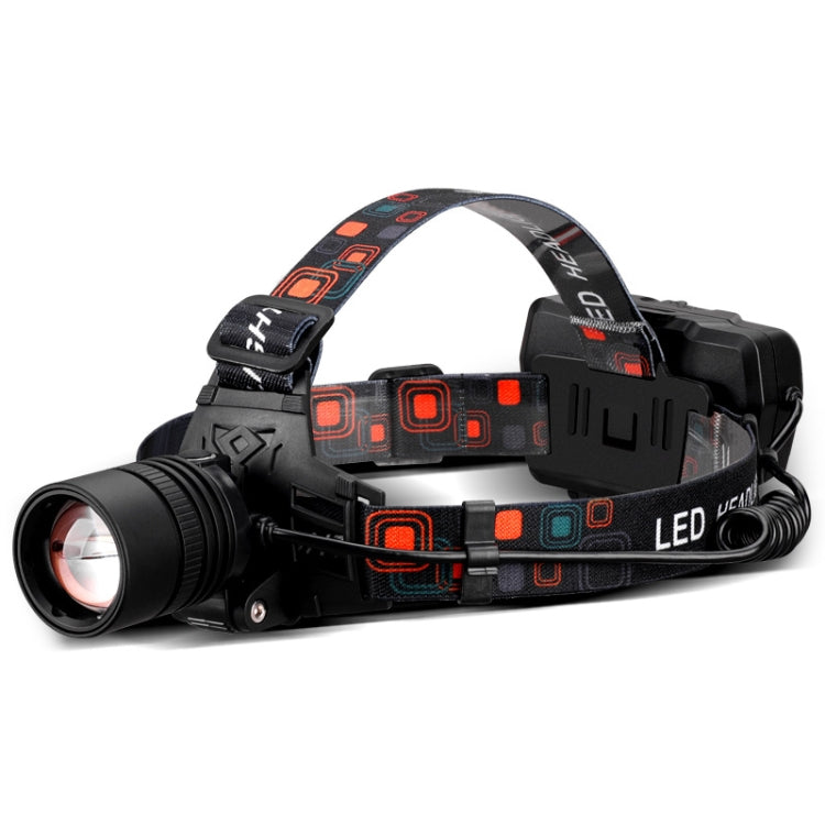 T40 P50 Lamp Beads Headlight USB Rechargeable Zoom Outdoor Strong Headlight, Specification: