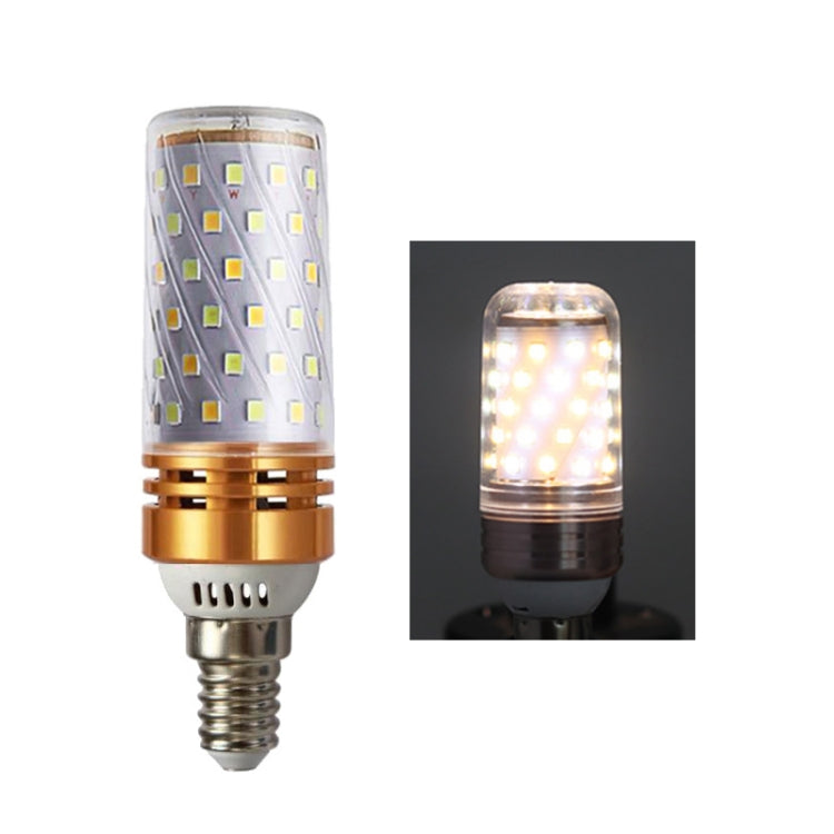 3 PCS No Flicker Corn Light Candle Bulb Screw Bulb — 12W-E14  Three-color Light Engineering