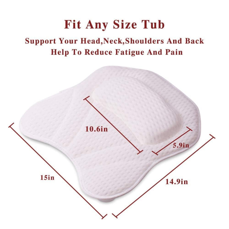 Machine Washable Mesh Cloth 3D Wave Bathtub Pillow Bathroom Bath Headrest — 3D Wave Bathtub Pillow