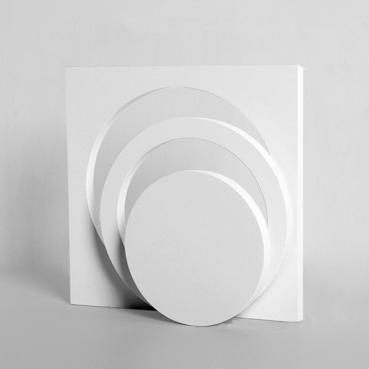 Solid Wood Geometric Polygon Camera Props Creative Photography Ornaments — Hollow Square Ring Round
