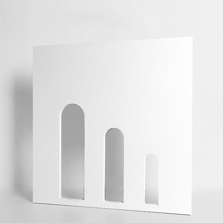 Solid Wood Geometric Polygon Camera Props Creative Photography Ornaments — Large Three Arch Door