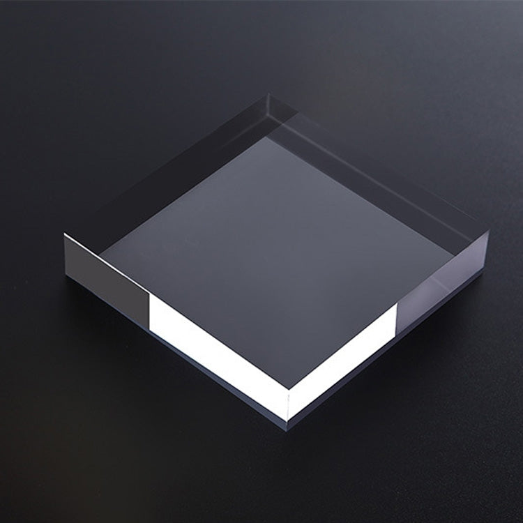 Transparent Acrylic Geometric Photo Props Photography Background Plate Ornaments — Square 12x12x1.5cm