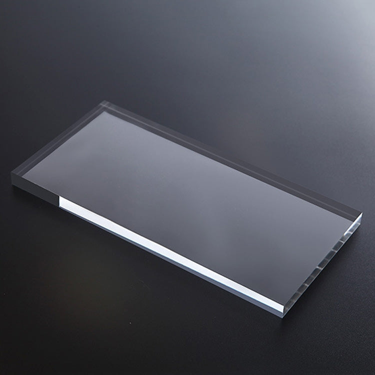 Transparent Acrylic Geometric Photo Props Photography Background Plate Ornaments — Rectangular 19.5x9.4x1cm