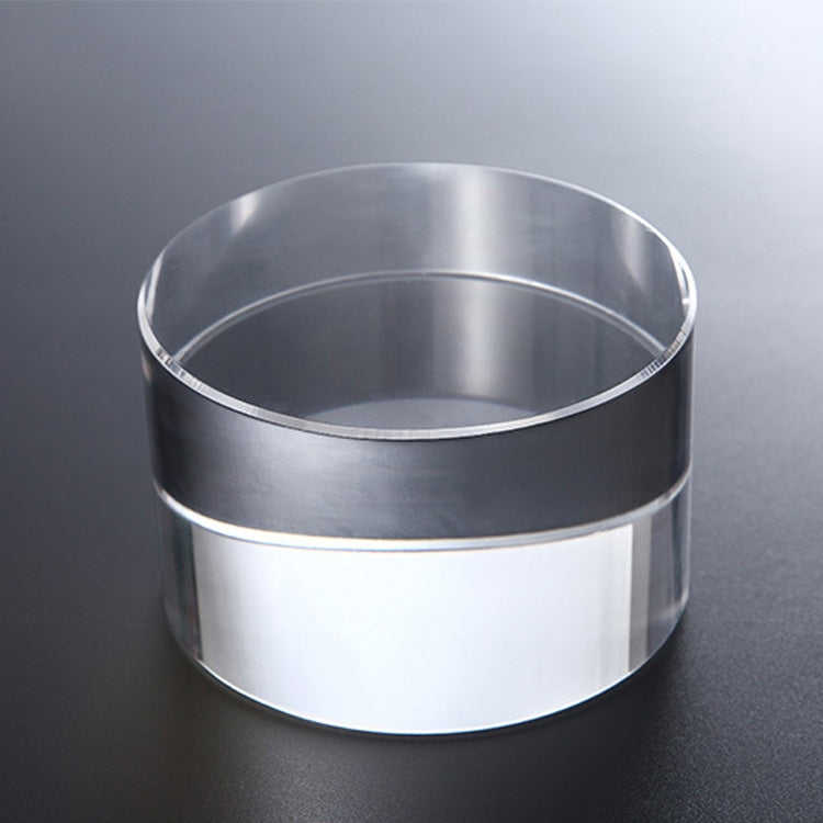 Transparent Acrylic Geometric Photo Props Photography Background Plate Ornaments — Cylinder 8x5cm