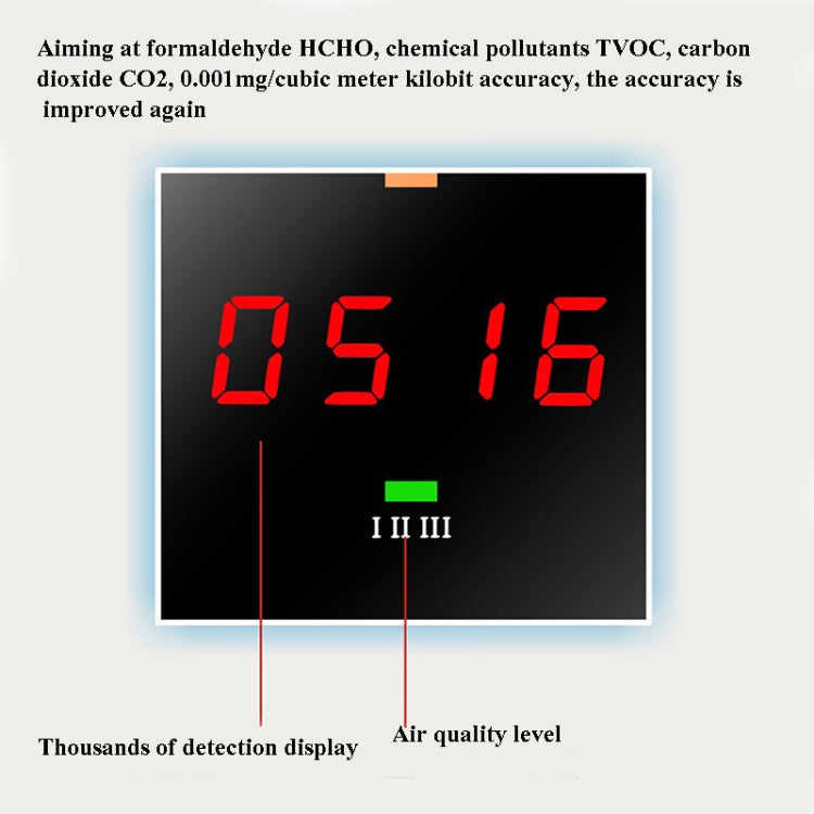 JSM-131 Portable CO2 TVOC Formaldehyde Carbon Dioxide Detector — view 6