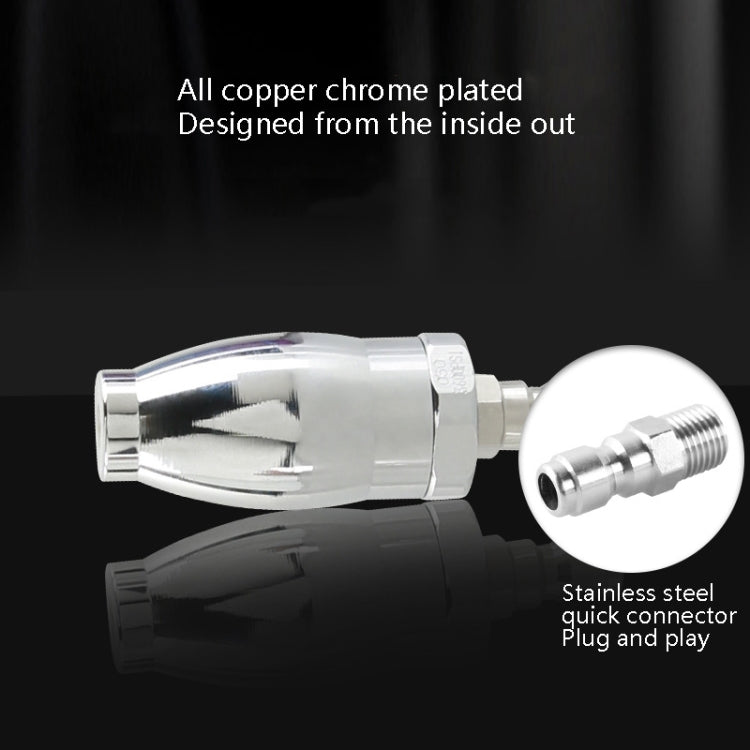 Electroplated Pure Copper Rotating Nozzle 360 Degree Fast Rotation 1/4 Quick-Insert Ceramic Spool