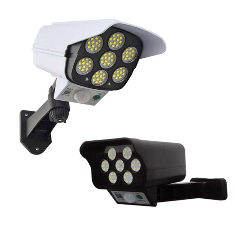 Solar Sensor LED Wall Light Simulation Surveillance Camera Glare Anti-Thief Street Lamp, Style: — Remote Control (42LED)