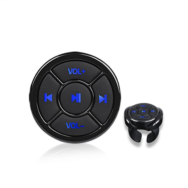 Car Mobile Phone Remote Control Bluetooth Wireless Multimedia Button Remote Control Music Playback Selfie, Silver, Silver With Buckle — Black With Buckle