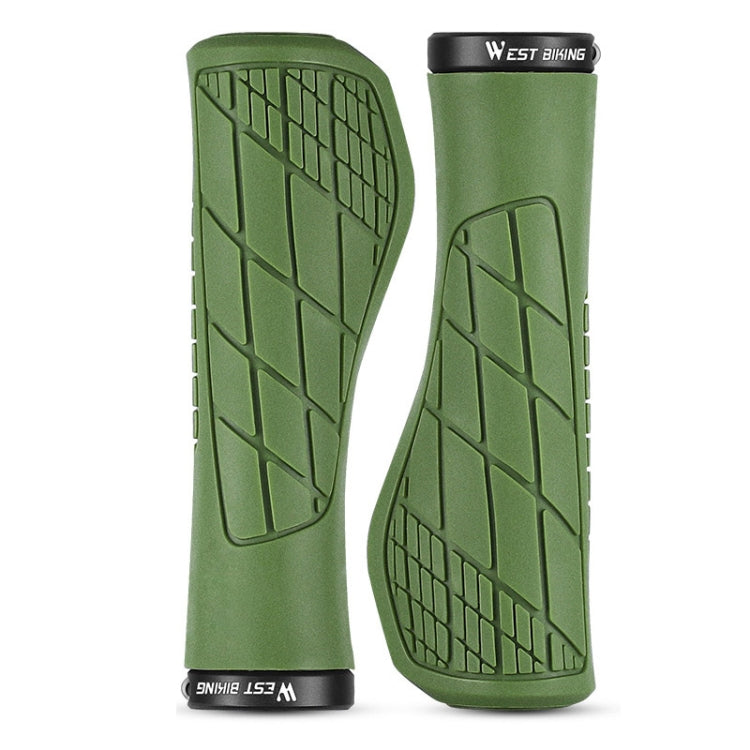 1 Pair WEST BIKING YP0804060 Bicycle Grips Mountain Bike Non-Slip Rubber Grips — YP0804060