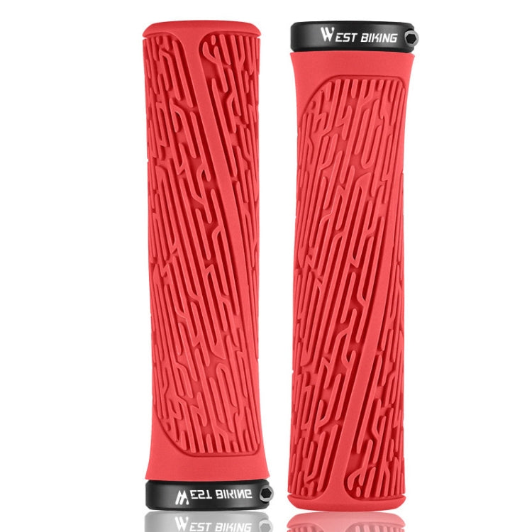 1 Pair WEST BIKING YP0804061 Bicycle Anti-Slip Shock Absorber Grip Mountain Bike Rubber Handlebar Cover — YP0804061 Grass