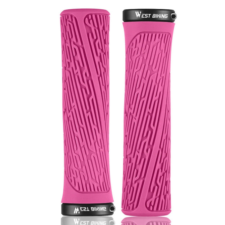 1 Pair WEST BIKING YP0804061 Bicycle Anti-Slip Shock Absorber Grip Mountain Bike Rubber Handlebar Cover — Grass Green