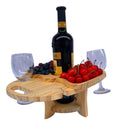 Outdoor Picnic Table Wooden Foldable Wine Rack