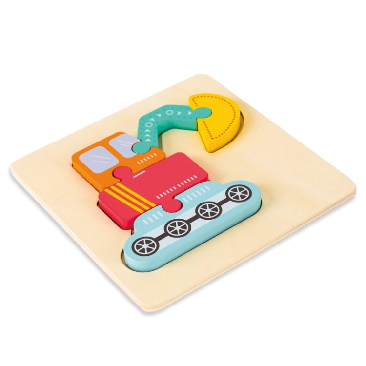 3 PCS Early Childhood Education Wooden Three-Dimensional Jigsaw Puzzle Toy