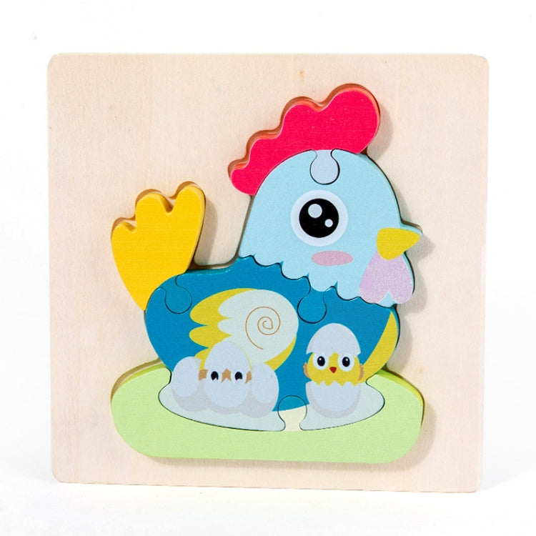 3 PCS Early Childhood Education Wooden Three-Dimensional Jigsaw Puzzle Toy — S-Cock