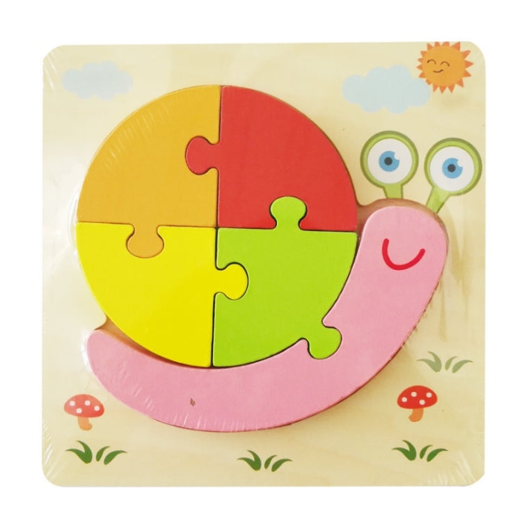 3 PCS Early Childhood Education Wooden Three-Dimensional Jigsaw Puzzle Toy — Y-Snail