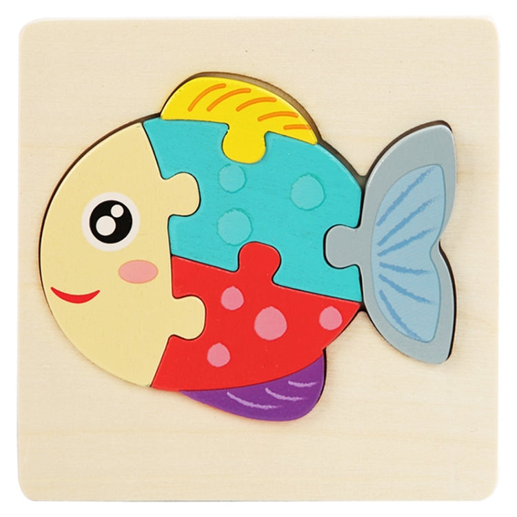5 PCS Children Wooden Three-Dimensional Puzzle Early Education Cartoon Animal Geometric Educational Toys — Rocket