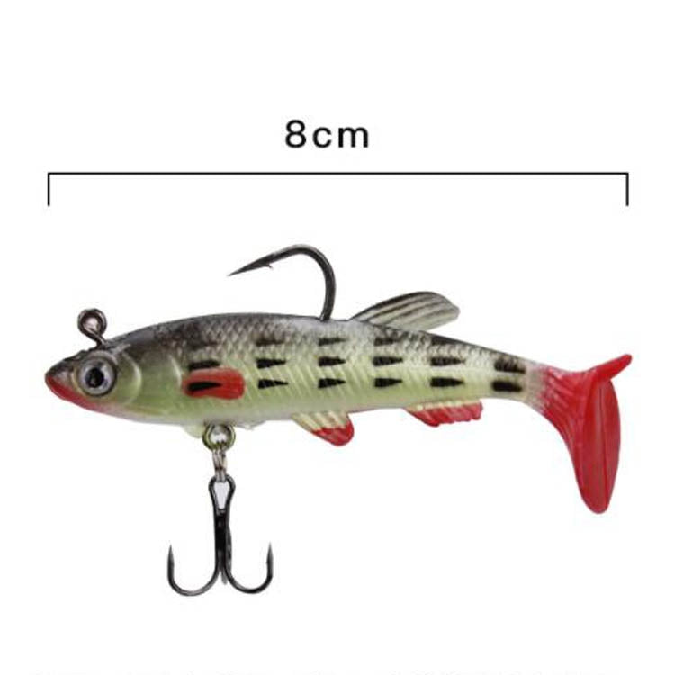 5 PCS Fish-Bait Road Sub-Bait Lead Fish With Single Hook And Three Anchor Hook Bait