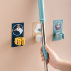 5 PCS Mop And Broom Holder Bathroom Strong Seamless And Non-Perforated Mop Hook — view 4